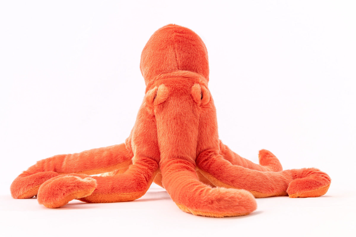 Red octopus plush 14 in
