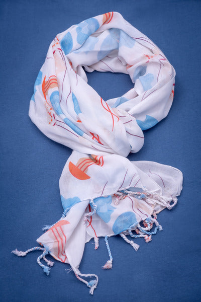 Ocean jellies scarf