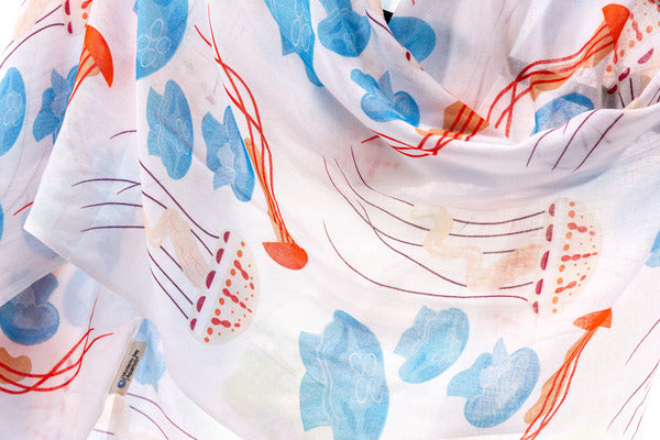 Ocean jellies scarf