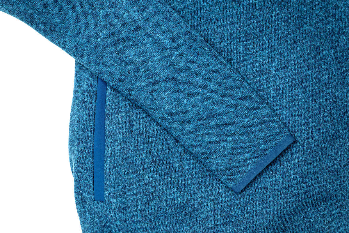 Blue fleece pullover sweater