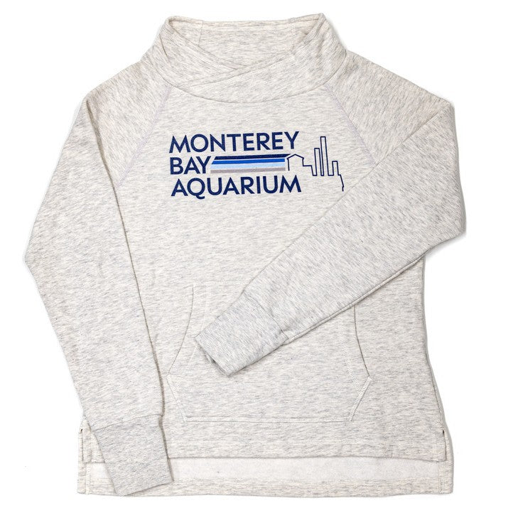 Women’s oatmeal heather funnel-neck sweatshirt
