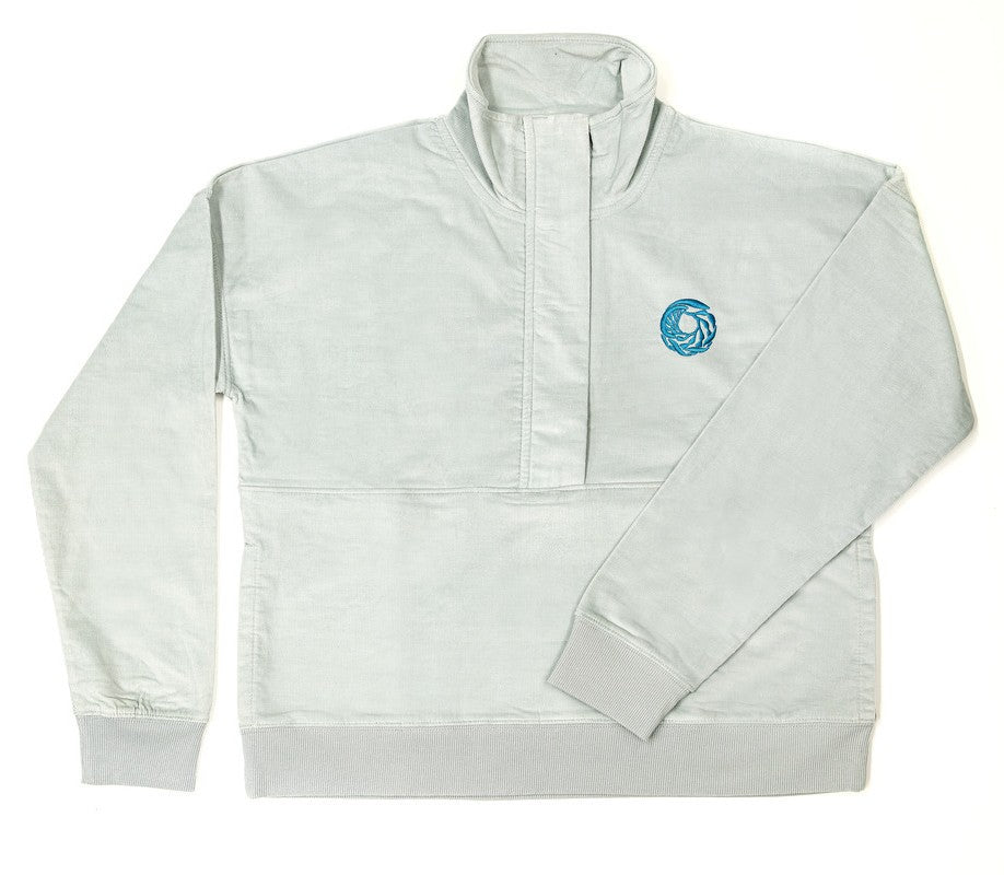 Women’s coastal gray corduroy pullover
