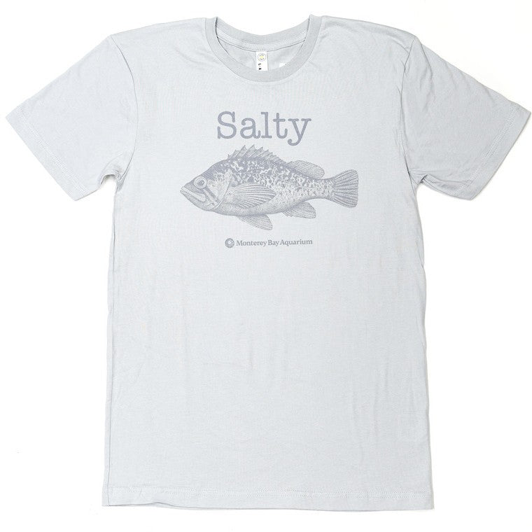 Adult silver “Salty” rockfish short sleeve T-shirt