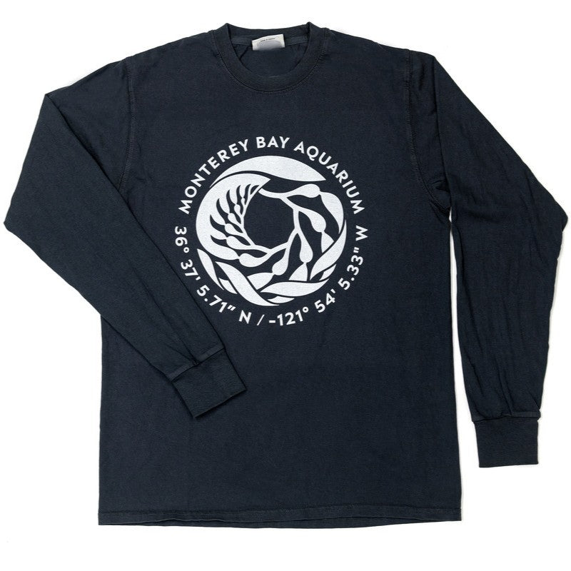 Adult kelp swirl logo and coordinates long sleeve shirt