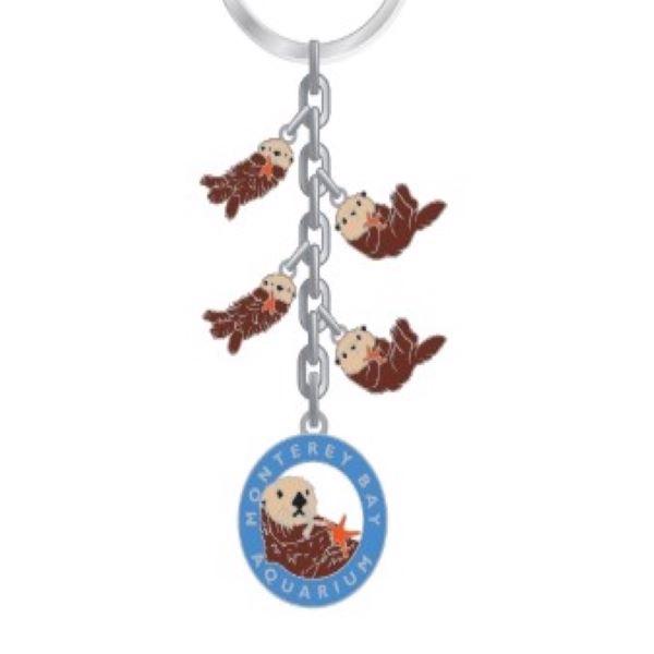 Sea otter charm keychain