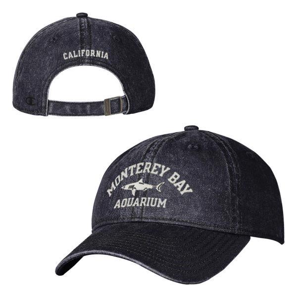 Champion adult black shark baseball hat
