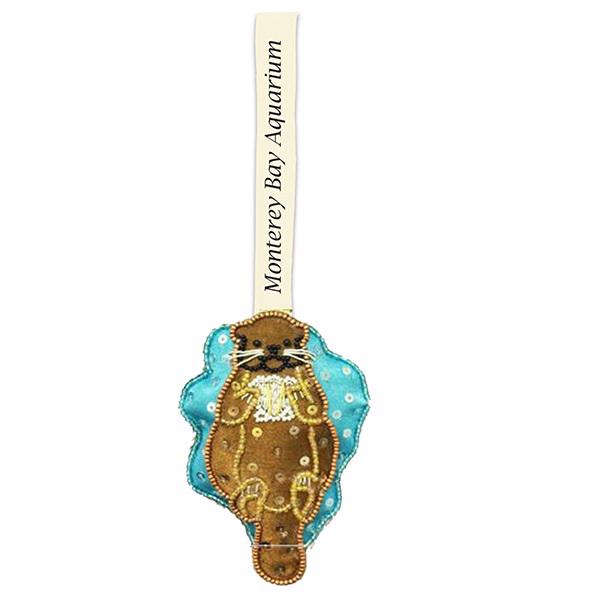 Beaded ornament sea otter