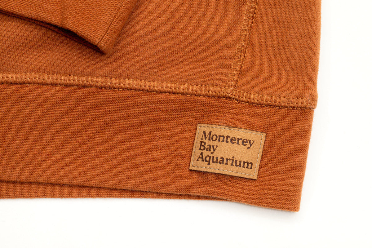 Orange kelp swirl hooded sweatshirt