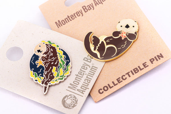 Collectible whimsical sea otter pin