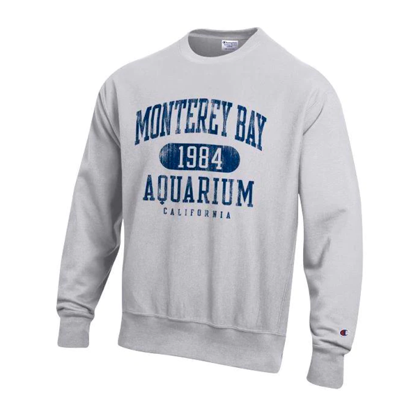 adult Champion sweatshirt Aquarium Bay Monterey Store crew | collegiate