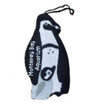 Recycled wool penguin ornament