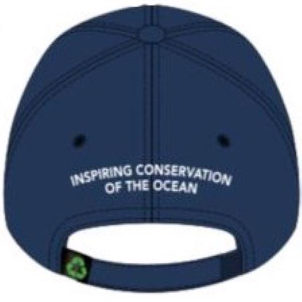 Adult navy recycled plastic logo baseball hat