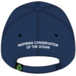 Adult navy recycled plastic logo baseball hat