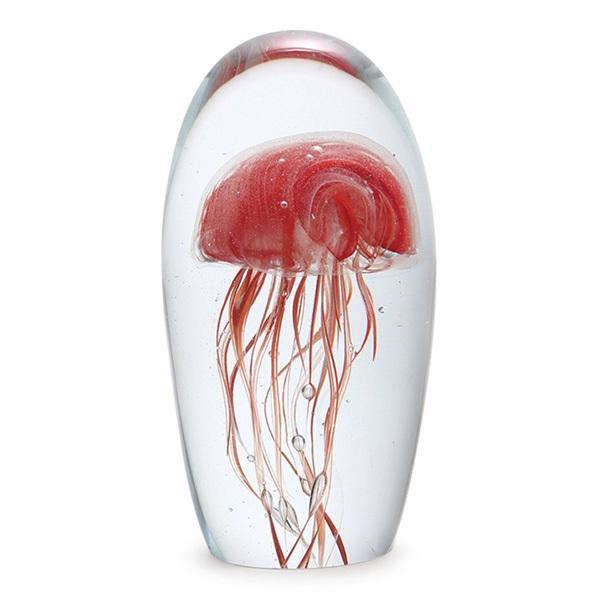 Glass figurine dome jelly glow coral