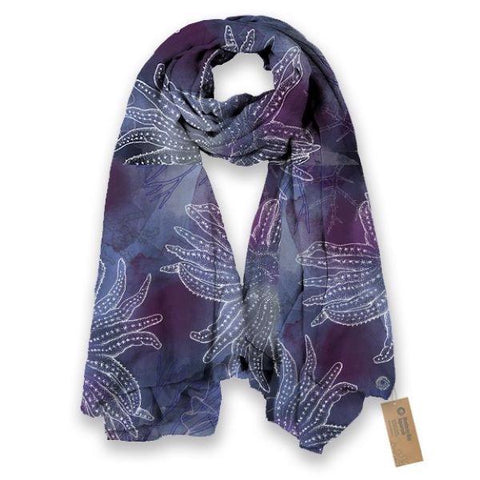 Sea Sketches silk scarf