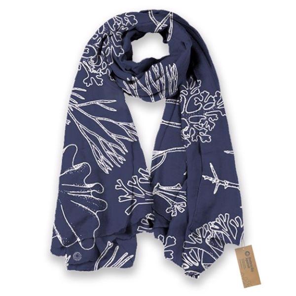 Sea Sketches cotton scarf