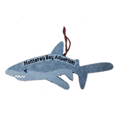 Recycled wool shark ornament