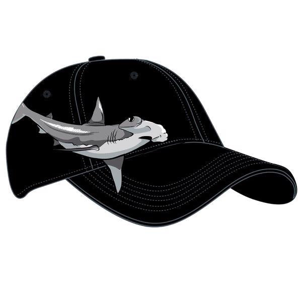 Adult embroidered hammerhead shark hat
