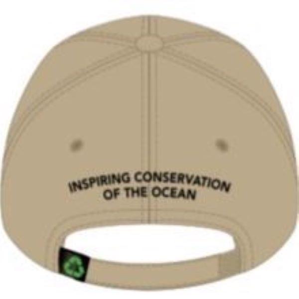 Adult khaki recycled plastic logo baseball hat