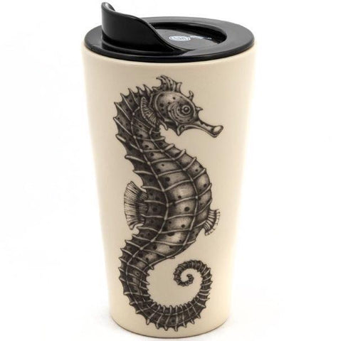 Tumbler with lid seahorse brown