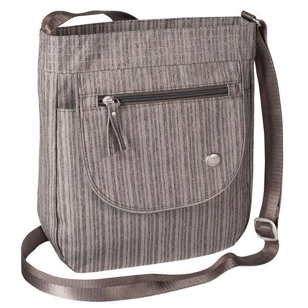 Upcycled plastic bottle gray crossbody bag