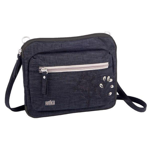 Upcycled black morel folio bag