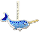 Beaded ornament narwhal