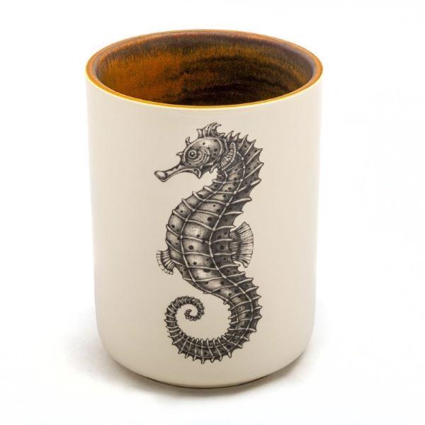 Utensil cup seahorse brown