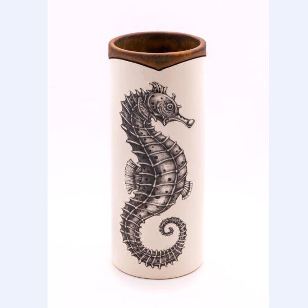 Large vase seahorse