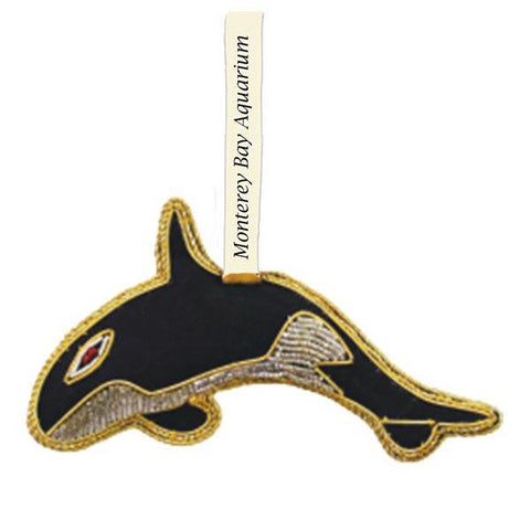 Beaded ornament orca