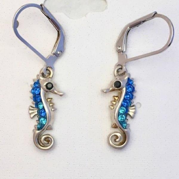 Seahorse dangle earrings