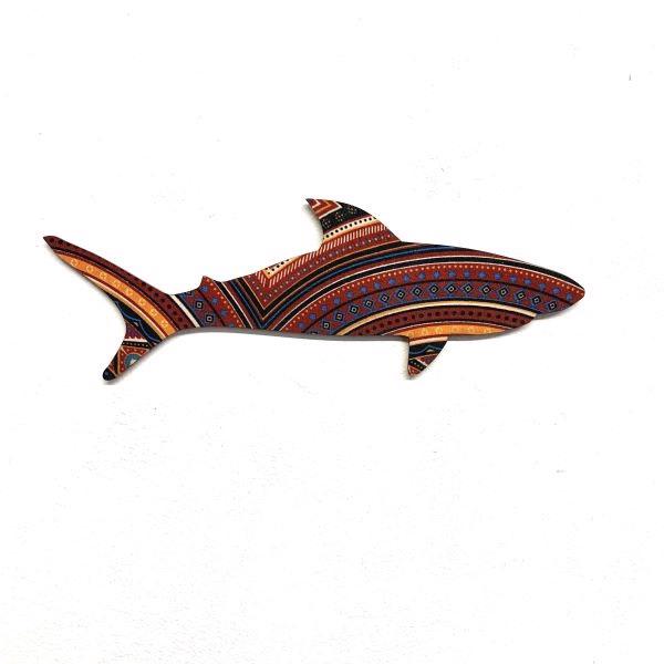 African fabric ornament shark