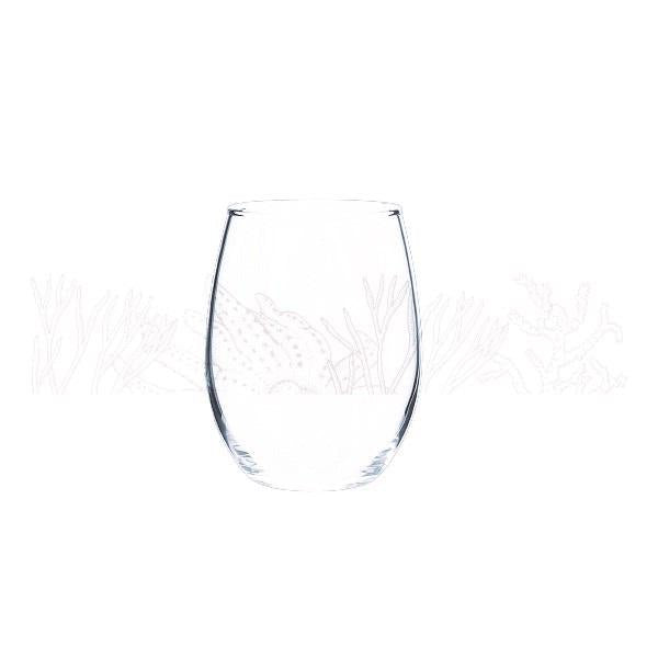 Sea Sketches Stemless Wine Glass