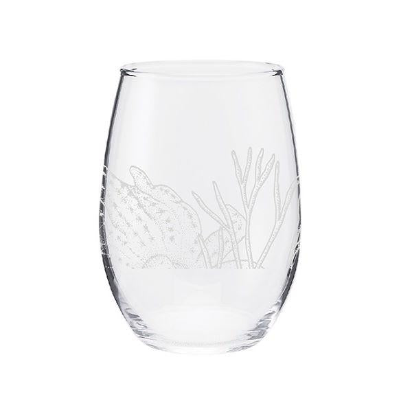 Sea Sketches Stemless Wine Glass