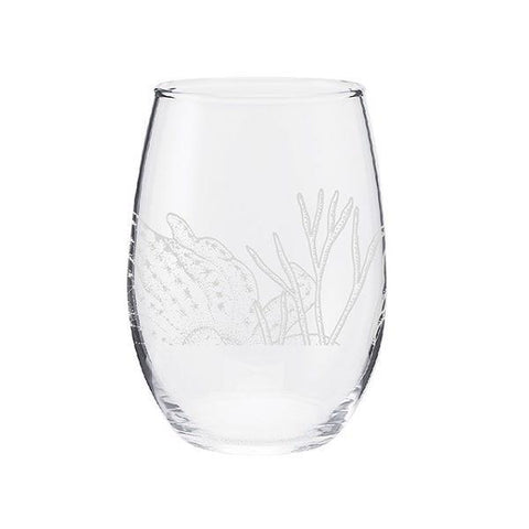 Sea Sketches Stemless Wine Glass